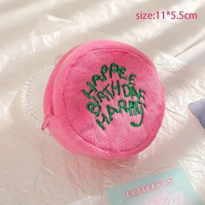 Pink Mini Plush Coin & Earphone Purse