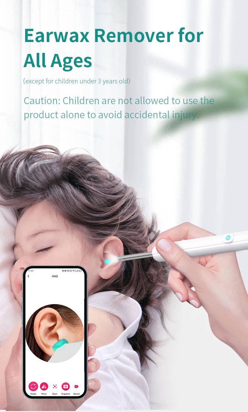 Smart Visual Ear Cleaner with Camera and 6 LED Lights Earpick