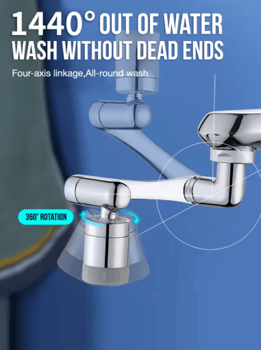 Stainless Steel 1440 Degree Swivel Robotic Arm Faucet Extender
