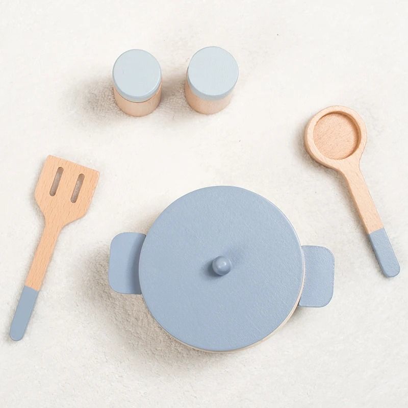 Wooden Simulation Kitchen Role Play Toy Set
