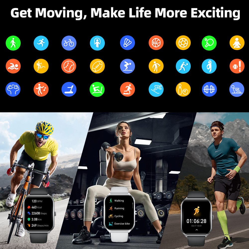 New Ultra Thin Smart Watch men Display HD Call Reminder Always Show Time Smartwatch