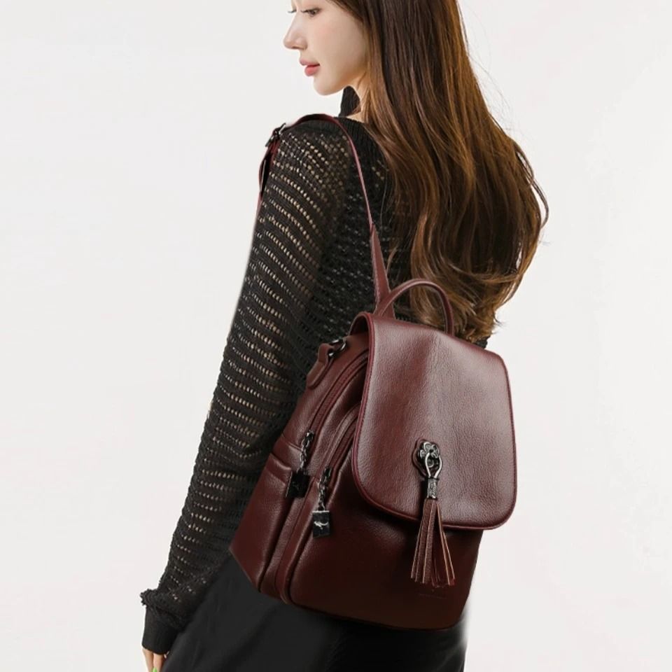 Genuine Leather Casual Commuter Back Pack