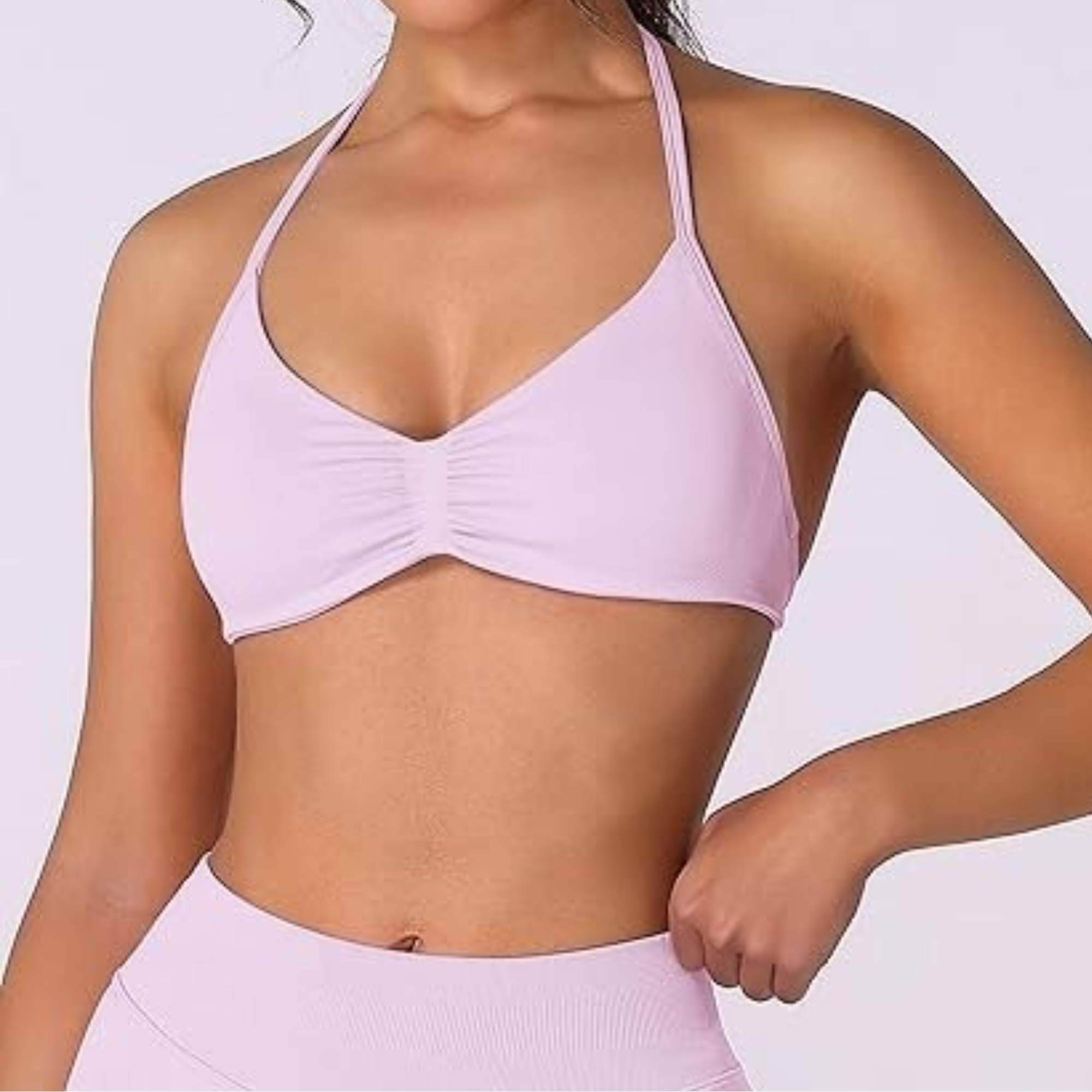Sport Seamless Bras, Scrunch Workout Yoga Tank, High Support Thin Strap Halter, Strappy Bra Top Women