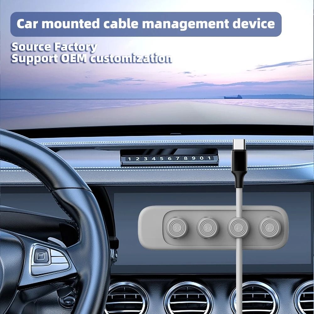 Magnetic Cable Management Set with Cable Holder Clips for Desk and Multipurpose Organization