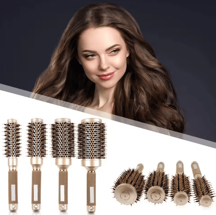 Pro Salon Hairdressing Comb and Cylindrical Curling Hairbrush Hairdresser Styling Tool Accessories
