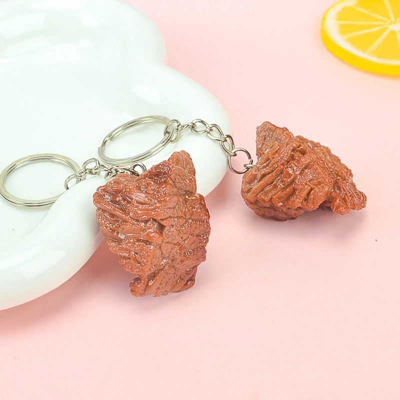 Simulation Beef Cube Keychain