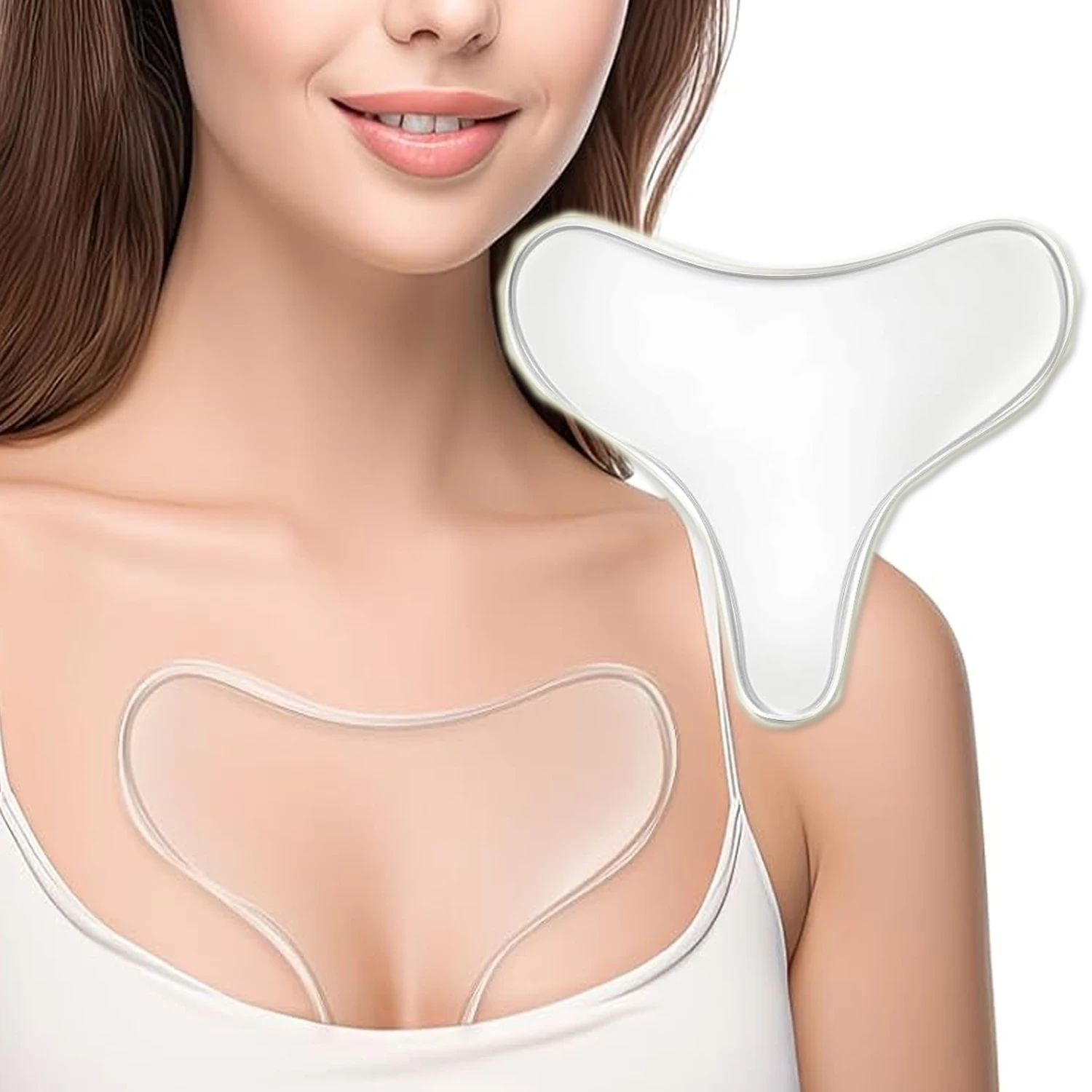 Silicone Chest Wrinkle Pads Reusable Anti Aging Breast Lift Patch for Smooth Firm Skin