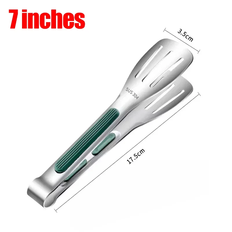 New Stainless Steel Food Tongs, BBQ Meat Salad Bread Clip, Barbecue Grill Buffet Clamp, Non-slip Tong Cooking Tools