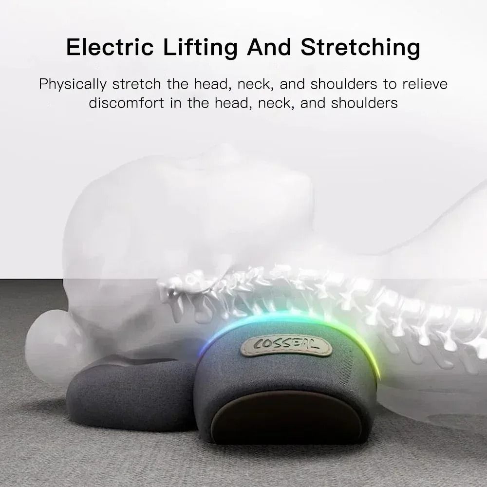 Heated Neck and Shoulder Traction Massager with Electric Vibration