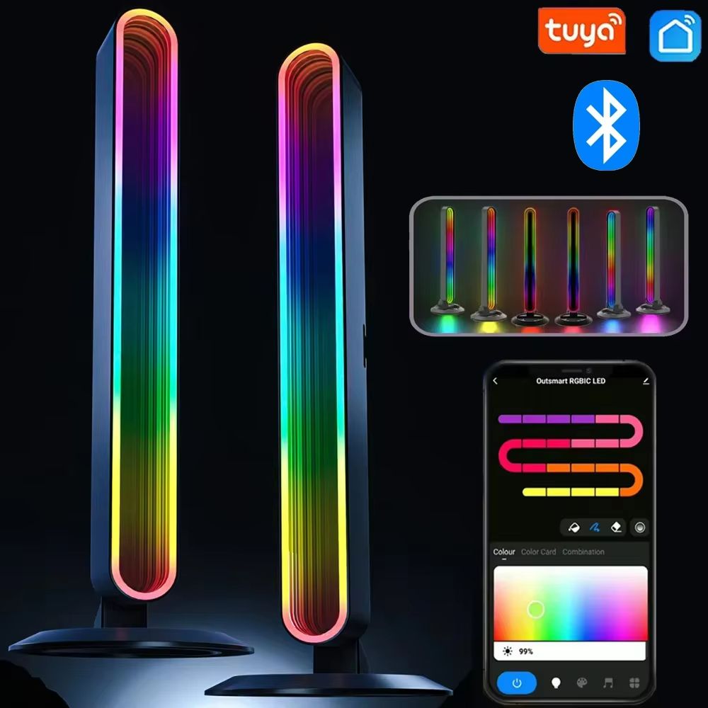 SmartMirror RGB Light Bar – Tuya Bluetooth Music Sync LED Ambient Light