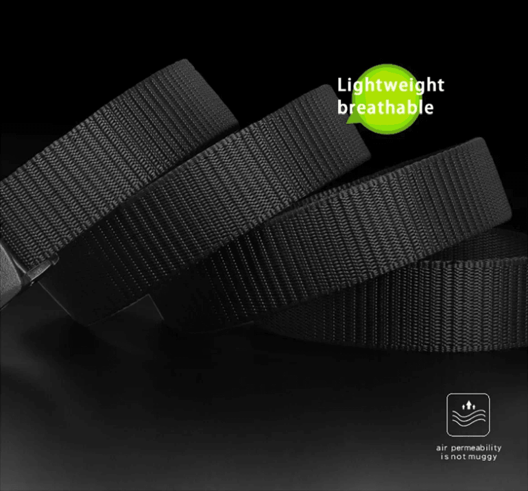 Nylon Tactical Belt Automatic Buckle Lightweight Non Metal Belt