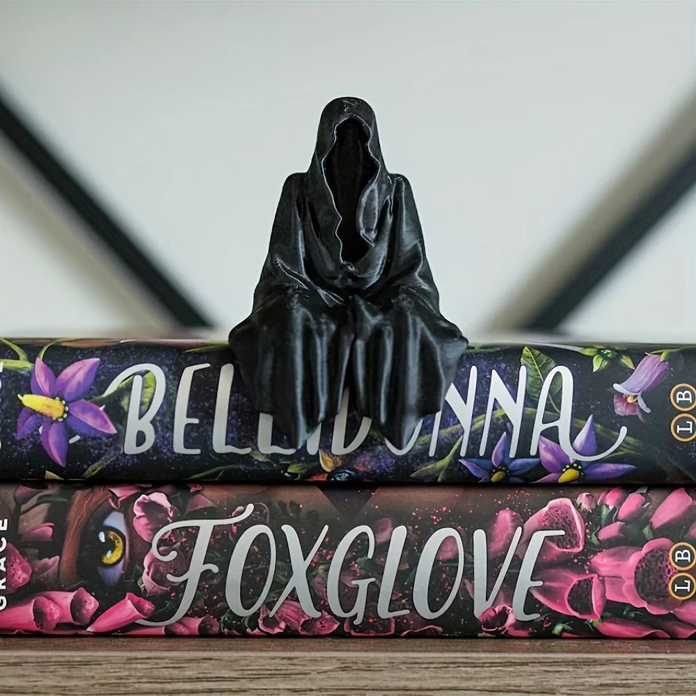 3D Printed Hooded Cloaked Gothic Statue Dark Aesthetic Desk & Shelf Figurine