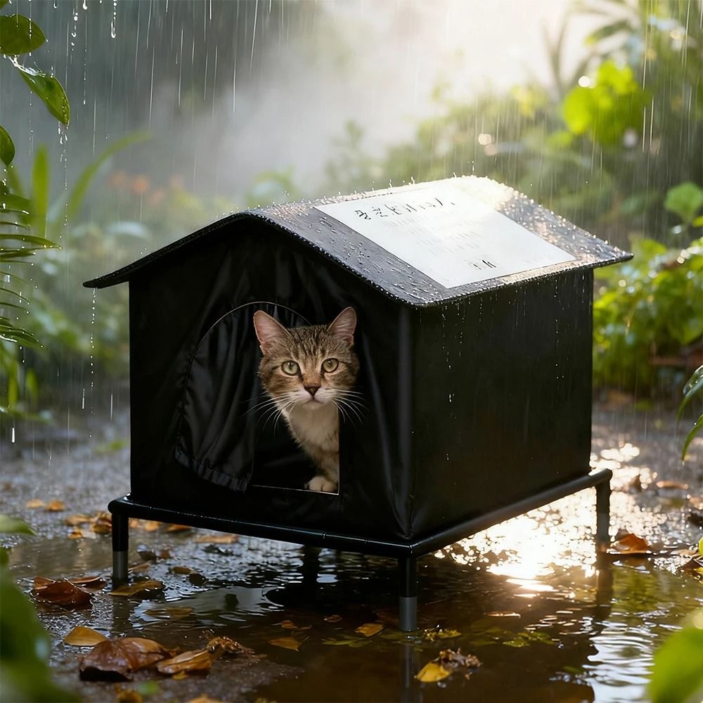 All-Weather Insulated Outdoor Cat Shelter