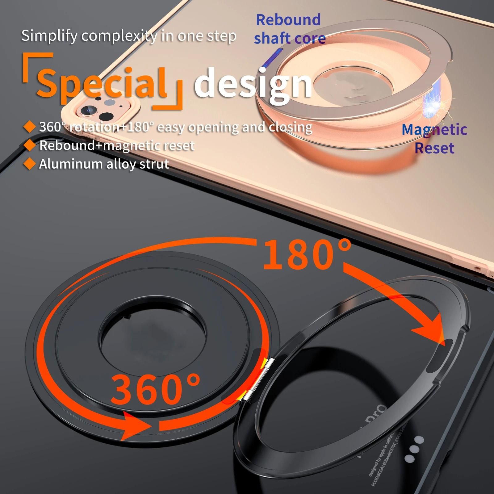 360° Rotating Magnetic Tablet Mount – Universal Metal Bracket Stand – Industrial-Grade Magnetic Display Hub