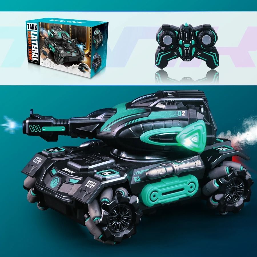 RC Spray Stunt Car 2.4G Remote Control Water Polo Tank Toy with Launch Feature