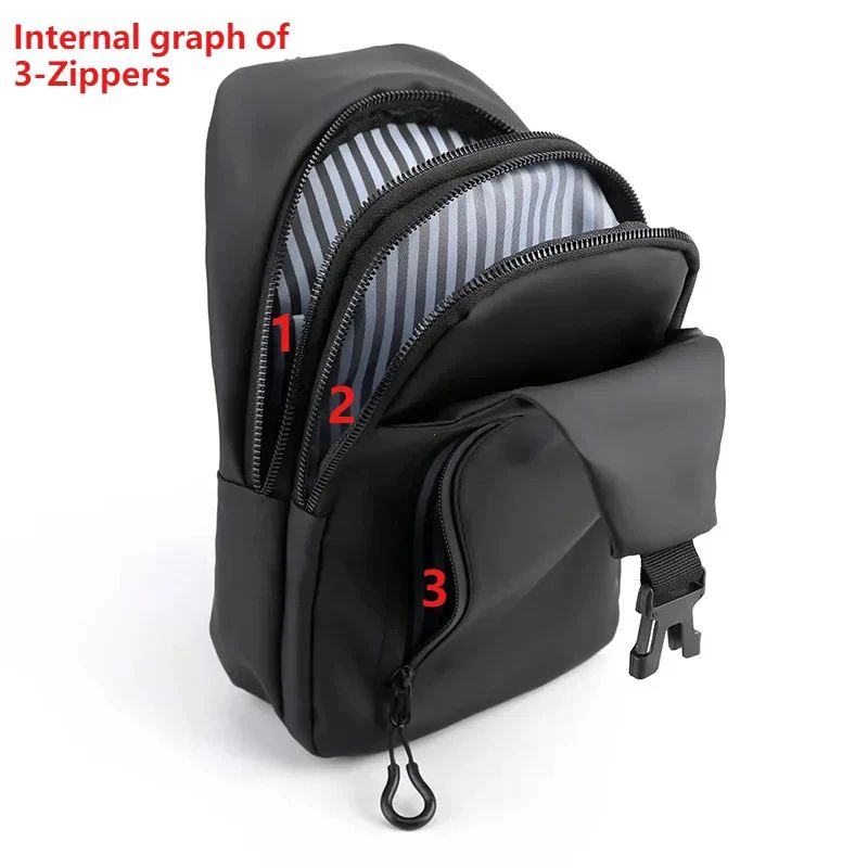 Men Nylon Crossbody Chest Bag