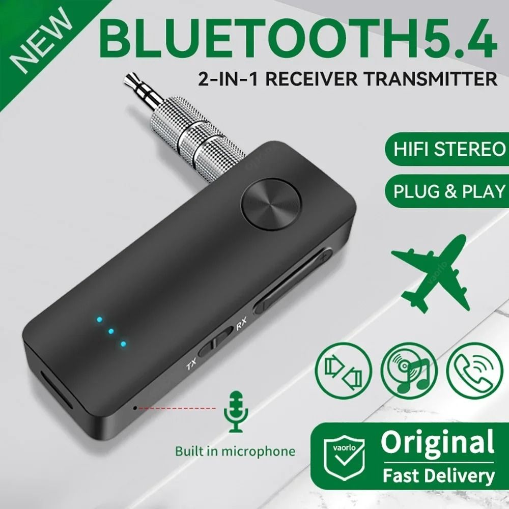 High-Fidelity Bluetooth 5.3 Wireless Audio Transceiver and 2-in-1 Car Adapter