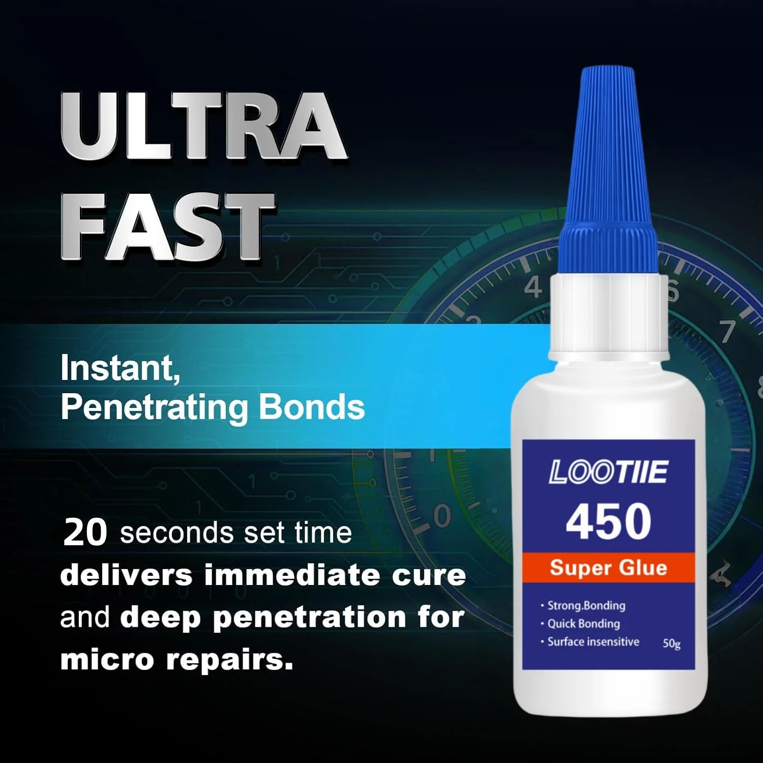 50g (1.76oz) Multi-Purpose Super Glue – Transparent Strong Adhesive