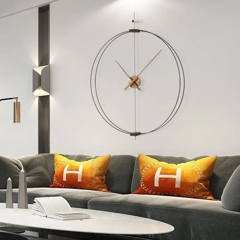 Minimalist Solid Wood Wall Clock Luxury Silent Modern Home Decor