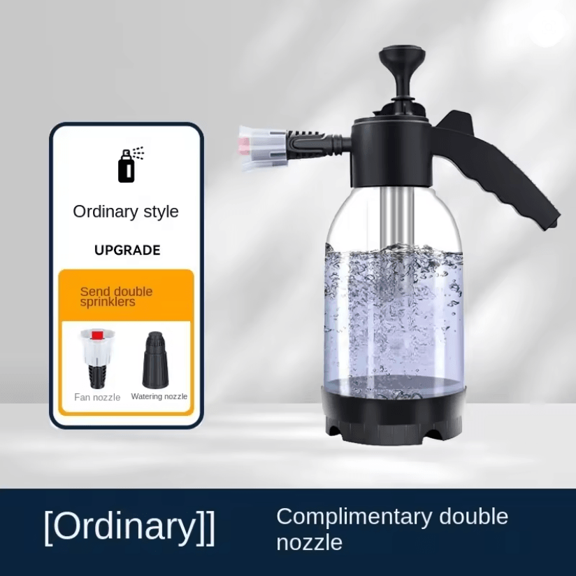 2L Hand Pump Foam Sprayer with Adjustable Nozzles for Car Wash and Window Cleaning