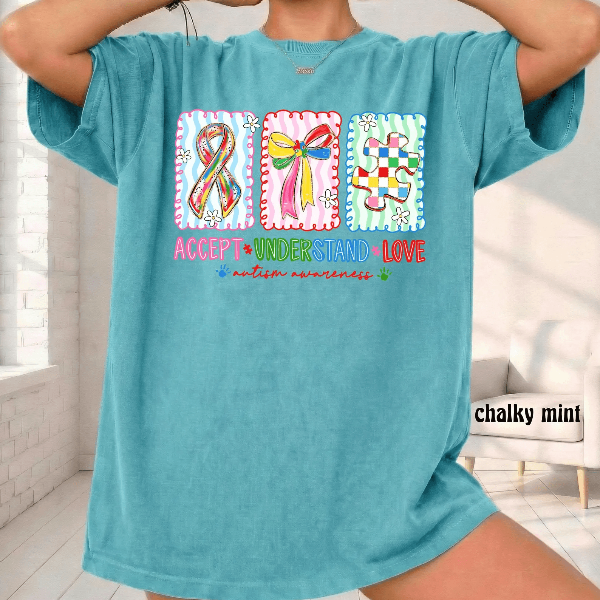 Autism Acceptance Comfort Colors Shirt – Understand Love Neurodiversity Tee Gift