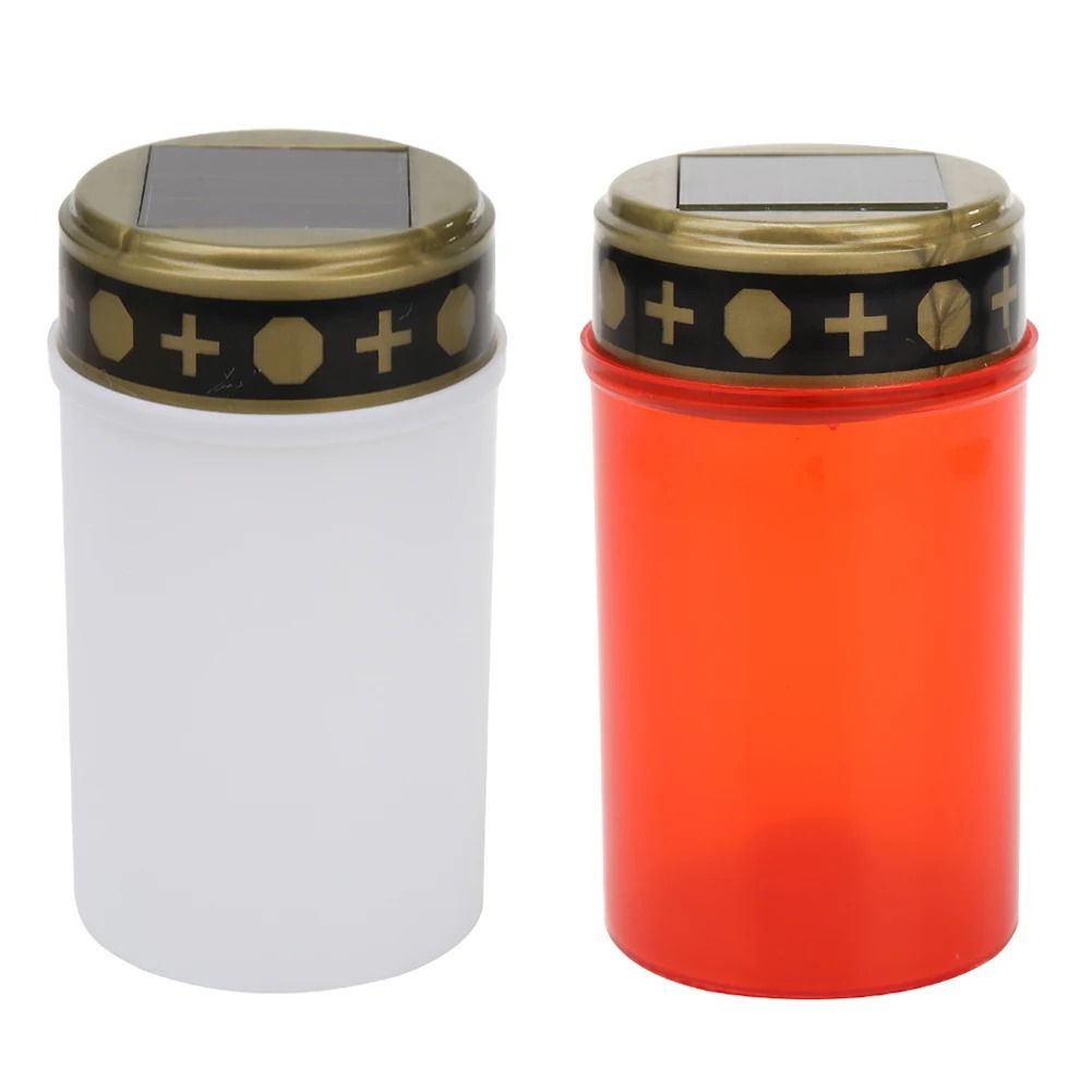 Solar Cemetery Ritual Lamp | Waterproof Flameless LED Candle for Memorials & Gardens