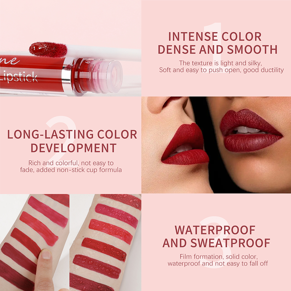 Sexy velvet lip glaze, Matte liquid lipstick, Moisturizing lipstick, Long lasting, Waterproof