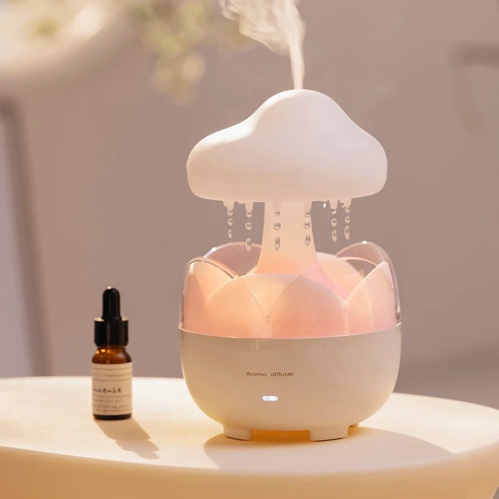 Mushroom Air Humidifier with Aroma Diffuser and Night Light