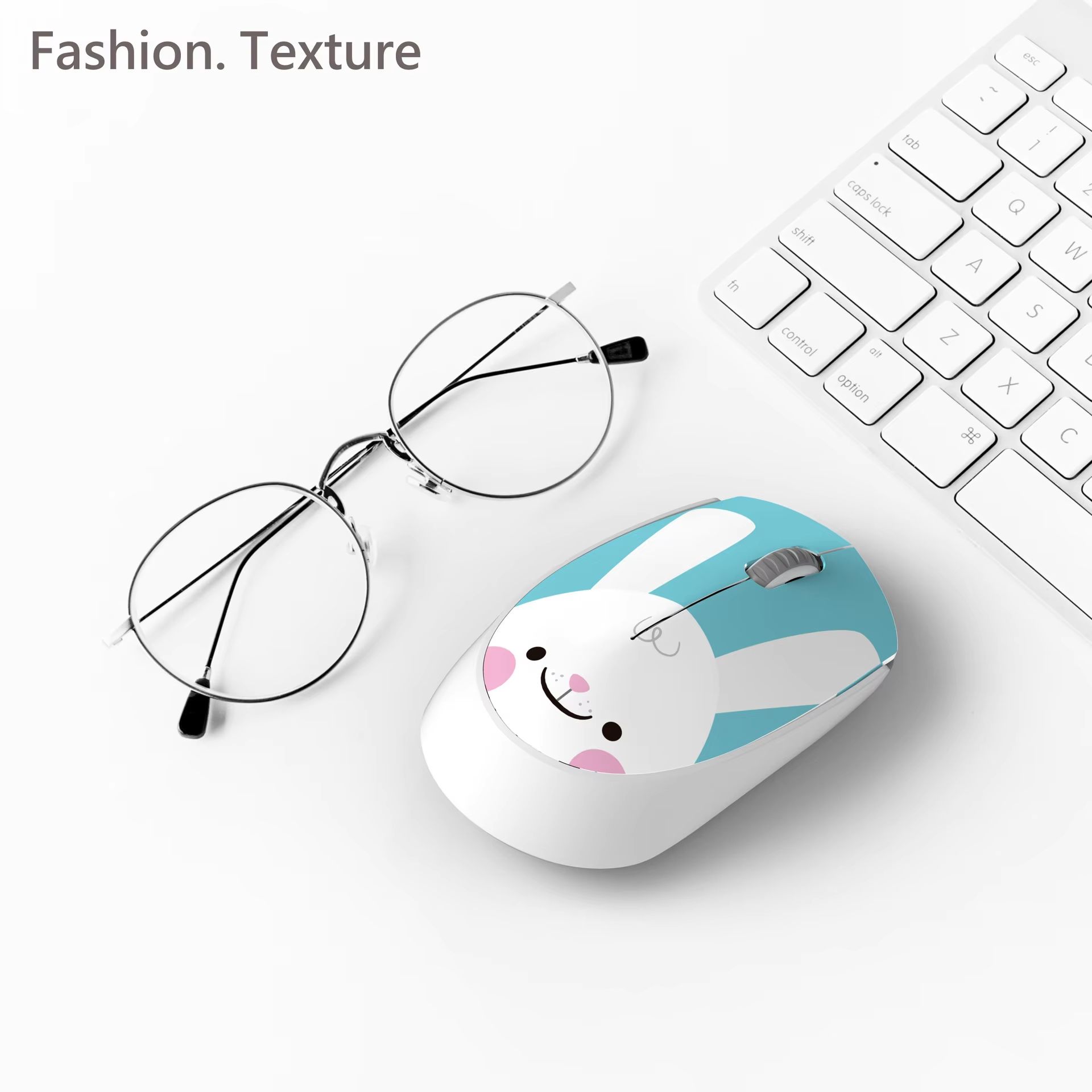 Cute Pink wireless mouse Mini 2.4G cartoon computer mouse Rechargeable Silent Click for Kids