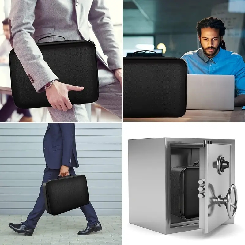 Fireproof & Water-resistant Laptop and Document Organizer Bag – Portable, Multi-compartment Storage for Files