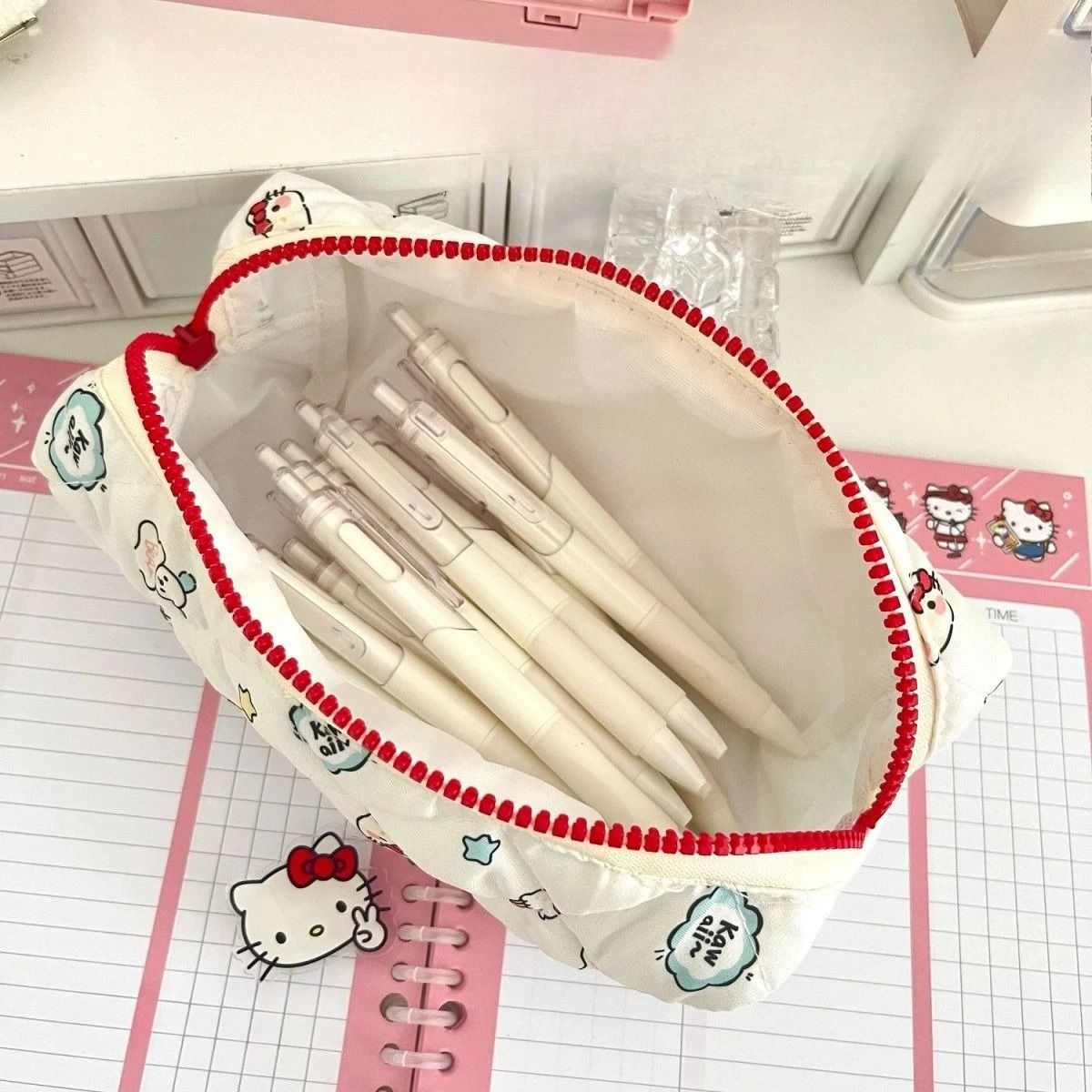 Hello Kitty Large Capacity Cute Cartoon Makeup and Stationery Storage Bag