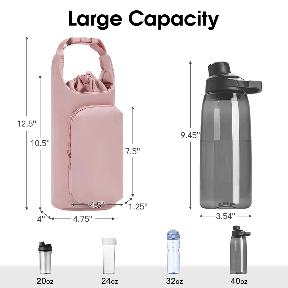 ThermaCarry Insulated Water Bottle Shoulder Bag
