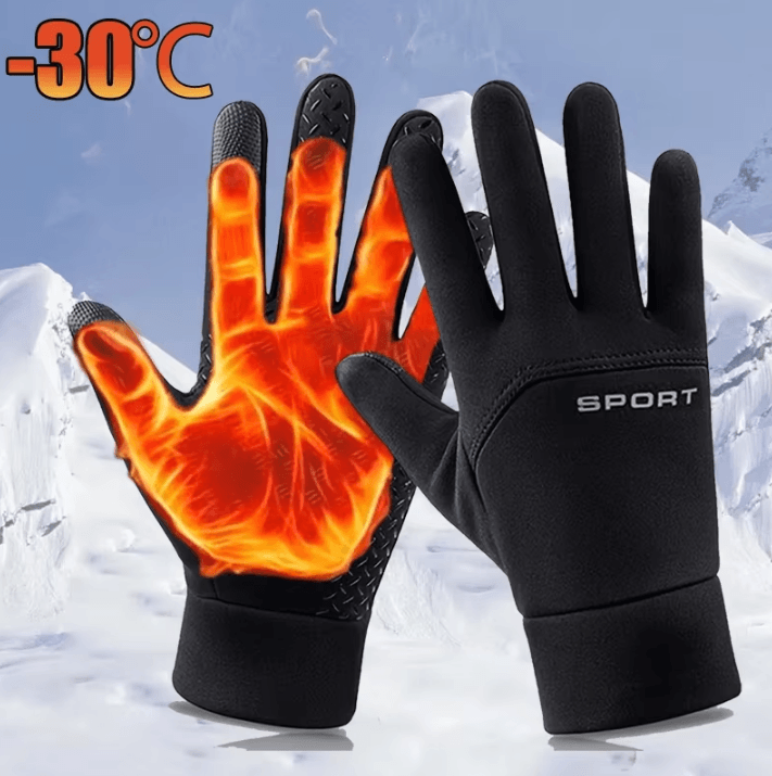 Winter Warm Gloves Touchscreen Windproof Cold-Proof Cycling and Outdoor Sports Gloves for Men and Women