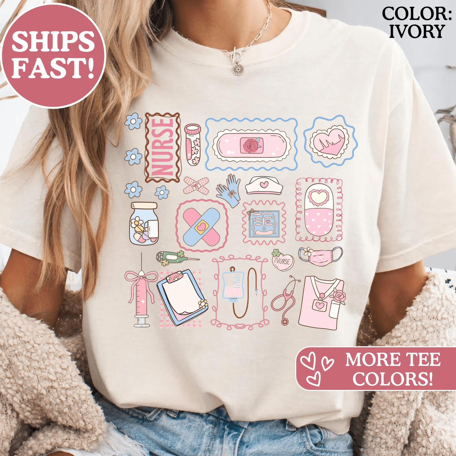 Comfort Colors Nurse Shirt Registered Nurse Graduation Gift Nursing Tee