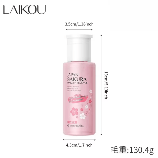 SakuraGlow Gentle Makeup Remover Water Cherry Blossom Hydrating Cleanser 100ml