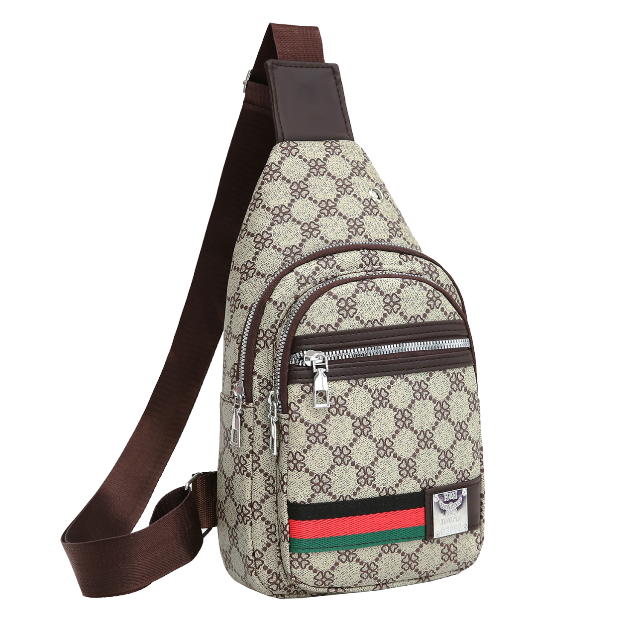 Men Multifunction Crossbody Bag with Earphone Hole, Casual Messenger Shoulder Bag