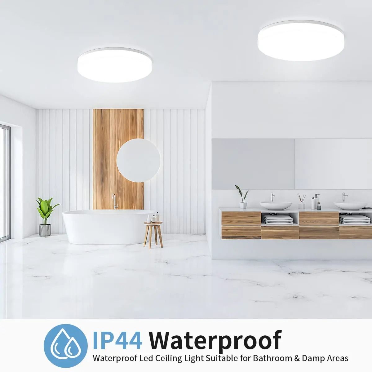 Modern Round LED Ceiling Light Energy Efficient Flush Mount Fixture