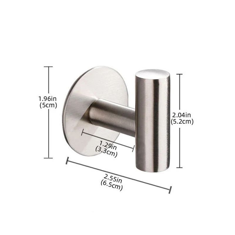 SteelHold Stainless Steel Adhesive Wall Hook – Heavy-Duty No-Drill Towel & Robe Hook for Bathroom and Kitchen