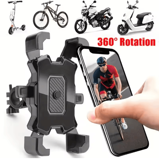RideSecure Motorcycle & Bicycle Phone Holder – Universal Handlebar Mount for Smartphones