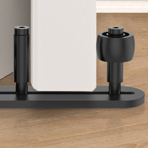 Adjustable Rollers Barn Door Hardware, Wall Mount System, Easy to Install, Rounded Edge Design, Flush Bottom