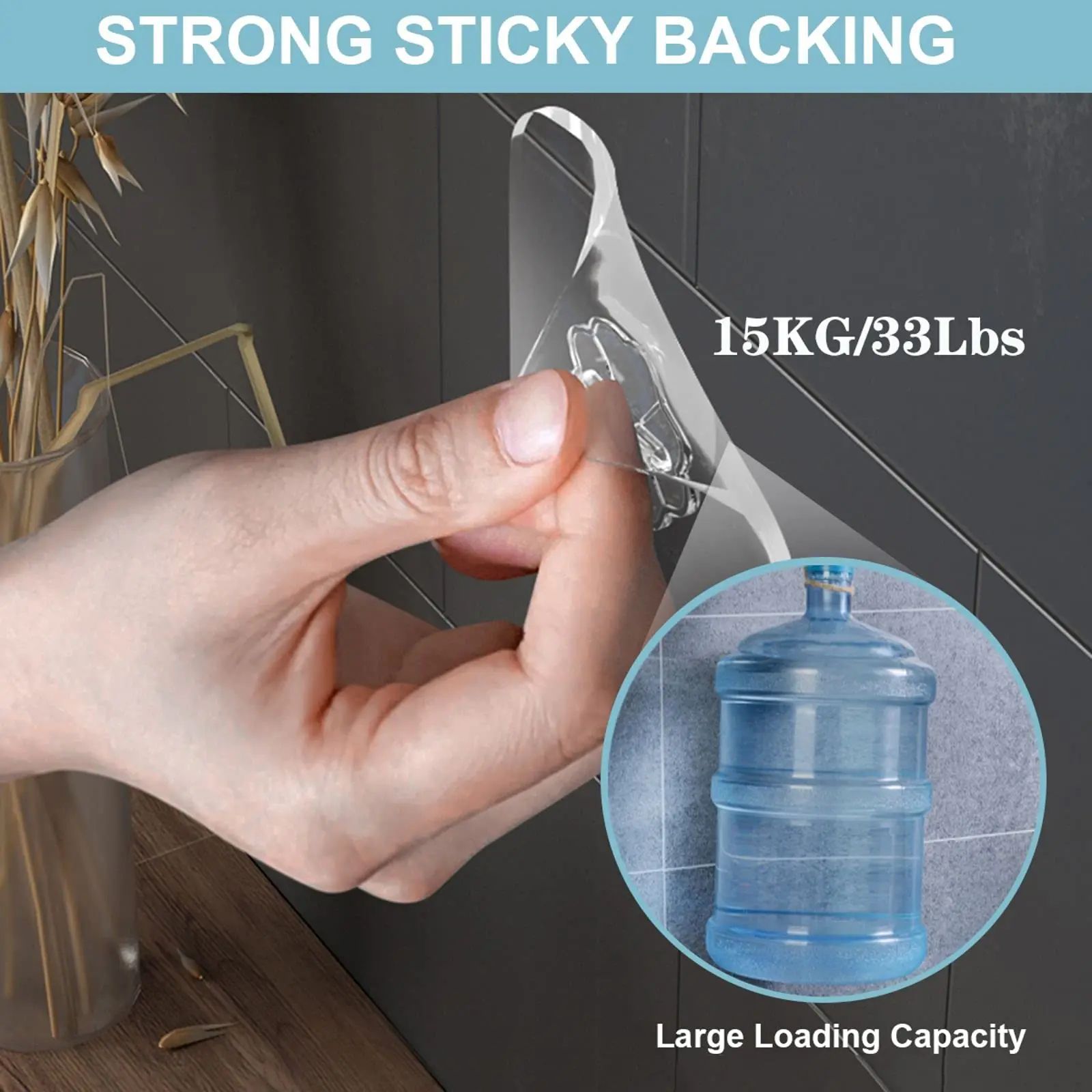 Waterproof Self Adhesive Wall Hooks Heavy Duty Sticky Hooks
