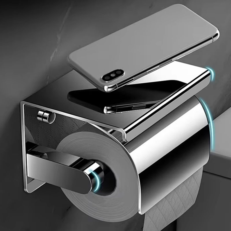 Wall-Mounted Stainless Steel Paper Towel Holder, Kitchen Roll Holder, Toilet Paper Holder, Bathroom Towel Rack