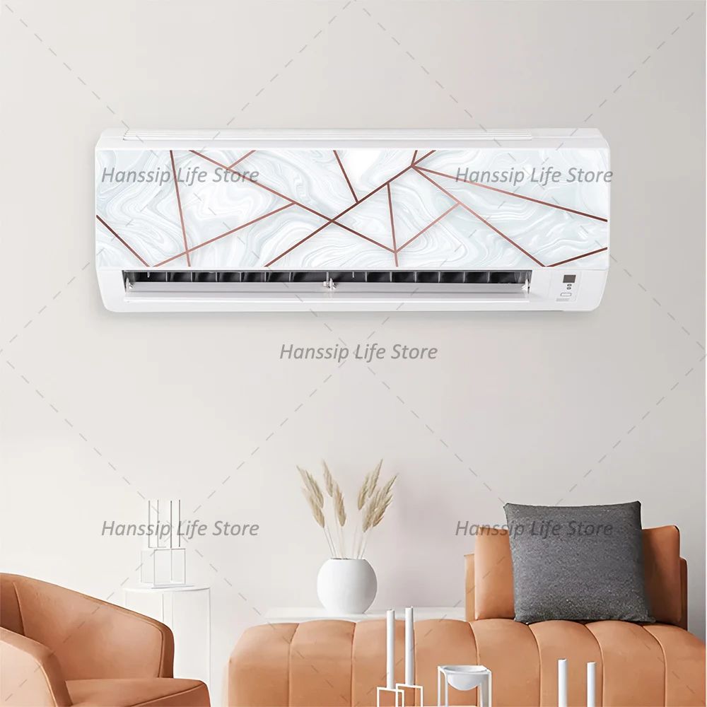 Modern 3D Geometric Air Conditioner Panel Sticker