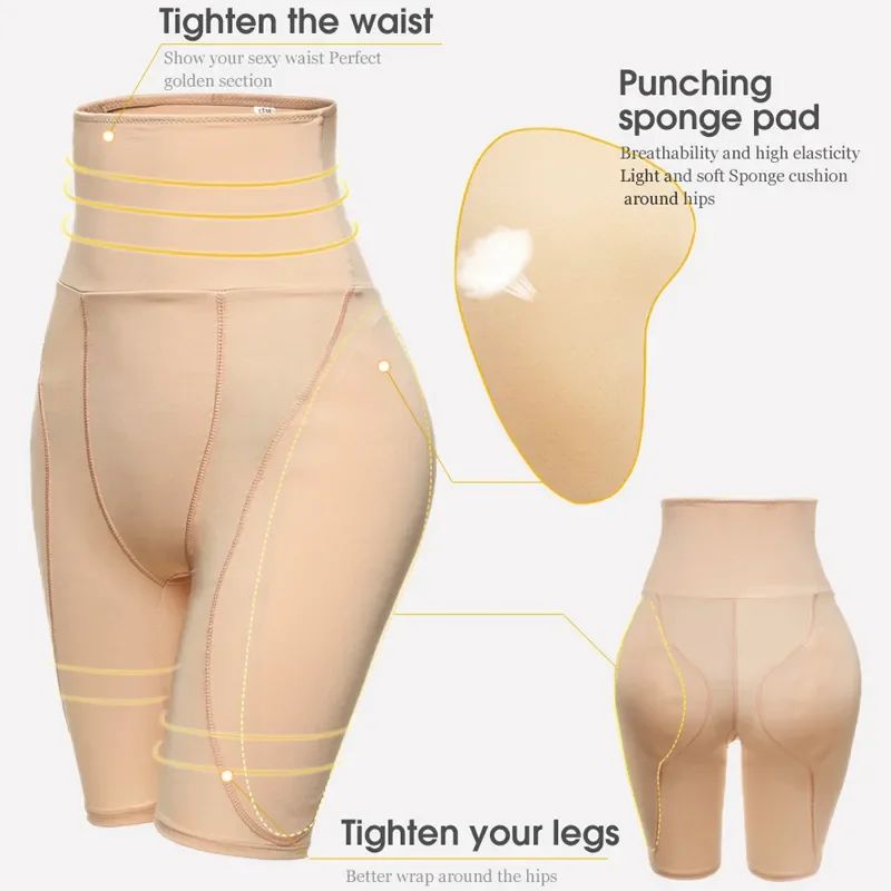 YBFDO Women's Hip Shapewear Panties Butt Lifter Push Up Body Shaper With Pads