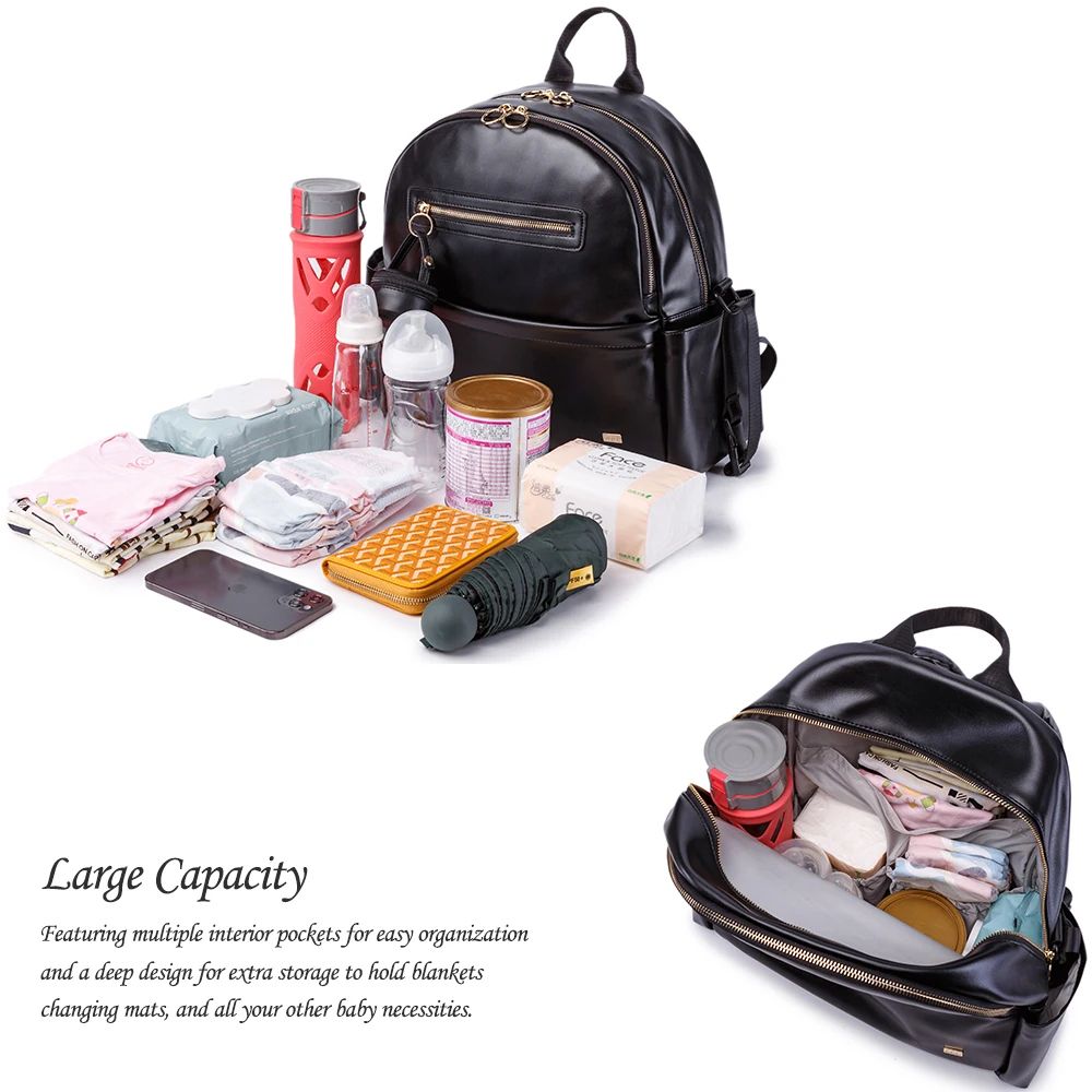 Soboba Waterproof Large Capacity Diaper Backpack with Pacifier Pouch