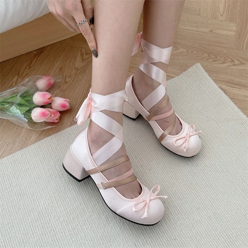 Chic Chunky Heel Lolita Pumps – Versatile Mary Janes for Dance & Daily Fashion