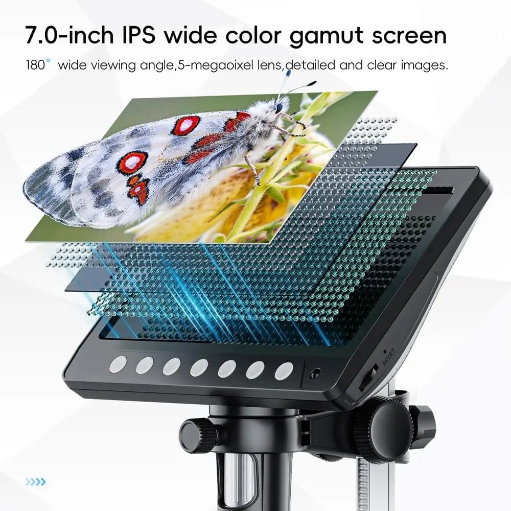 7-Inch IPS High-Definition Digital Coin Microscope