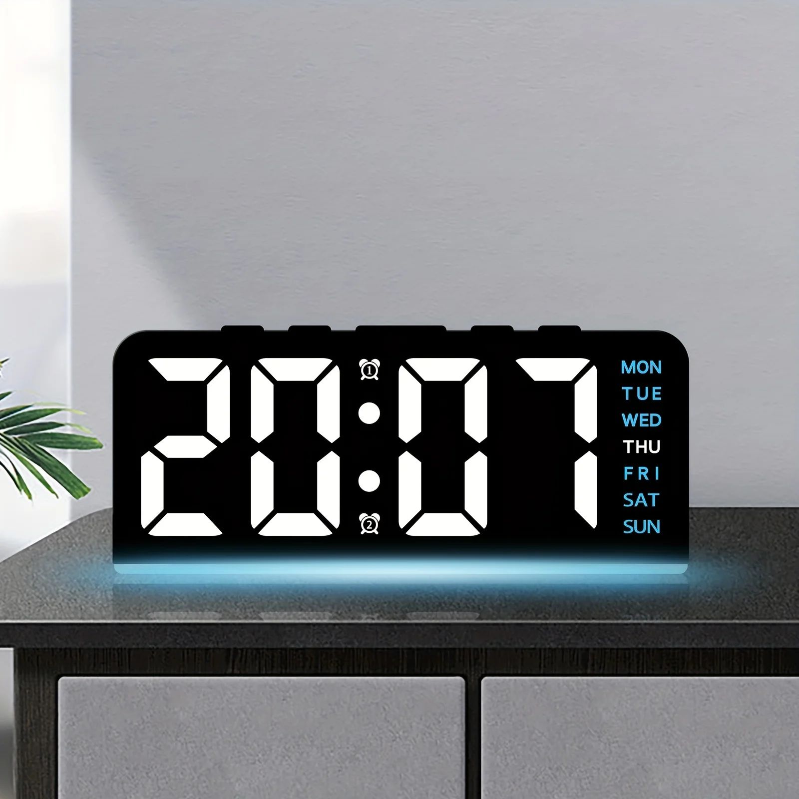 Digital LED Alarm Clock – Modern Desktop Clock with Temperature Display, Snooze & Night Light
