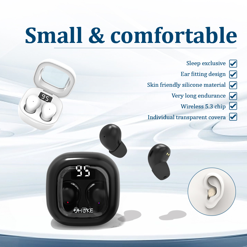 Wireless Bluetooth Earbuds Invisible Mini Headphones with HD Bass