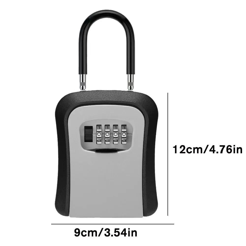 Wall Mounted Key Lock Box 4 Digit Combination Security Key Safe